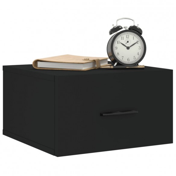 Tables de chevet murales 2 pcs noir 35x35x20 cm