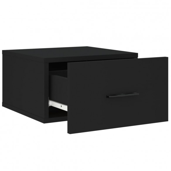 Tables de chevet murales 2 pcs noir 35x35x20 cm