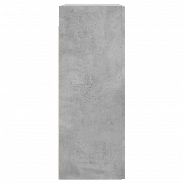 Armoires murales 2 pcs gris béton bois d'ingénierie