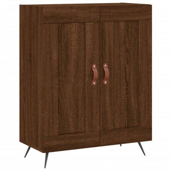 Buffet haut Chêne marron 69,5x34x180 cm Bois d'ingénierie