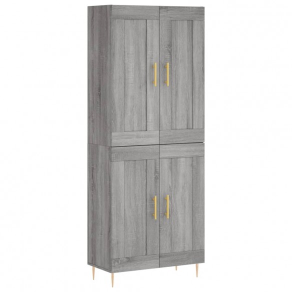 Buffet haut Sonoma gris 69,5x34x180 cm Bois d'ingénierie