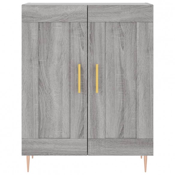 Buffet haut Sonoma gris 69,5x34x180 cm Bois d'ingénierie