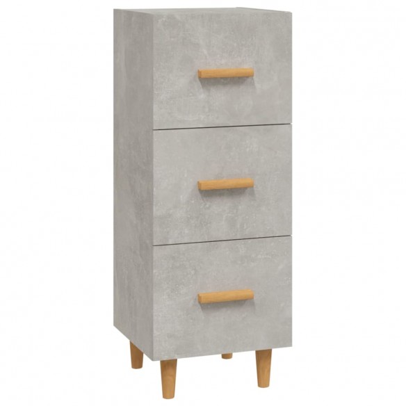 Buffet Gris béton 34,5x34x90 cm Bois d'ingénierie