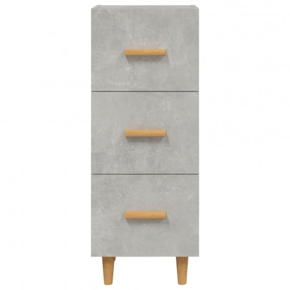 Buffet Gris béton 34,5x34x90 cm Bois d'ingénierie