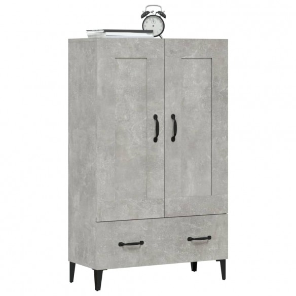 Buffet haut Gris béton 70x31x115 cm Bois d'ingénierie