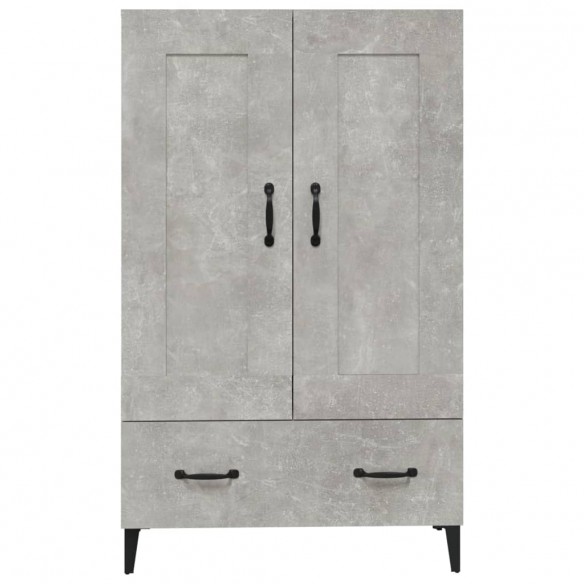 Buffet haut Gris béton 70x31x115 cm Bois d'ingénierie