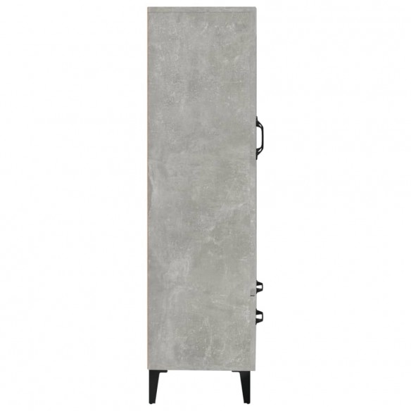 Buffet haut Gris béton 70x31x115 cm Bois d'ingénierie