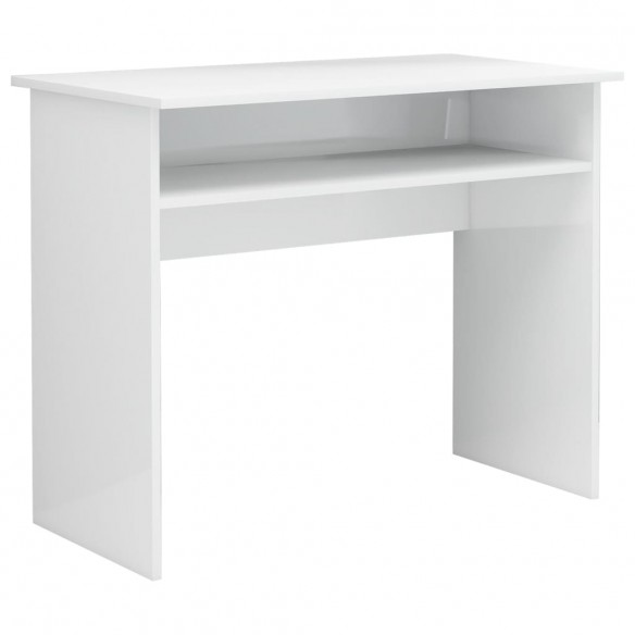 Bureau Blanc brillant 90x50x74 cm Aggloméré