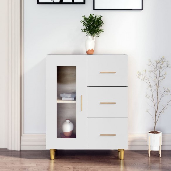 Buffet blanc 69,5x34x90 cm bois d'ingénierie