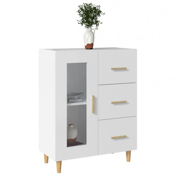 Buffet blanc 69,5x34x90 cm bois d'ingénierie