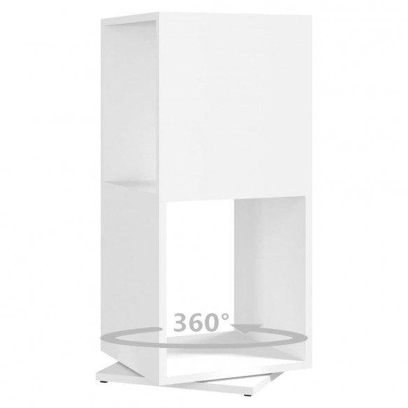 Armoire rotative Blanc 34,5x34,5x75,5 cm Aggloméré