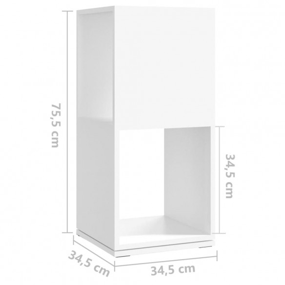 Armoire rotative Blanc 34,5x34,5x75,5 cm Aggloméré