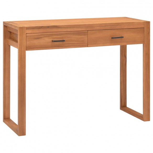 Bureau avec 2 tiroirs 100x40x75 cm Bois de teck