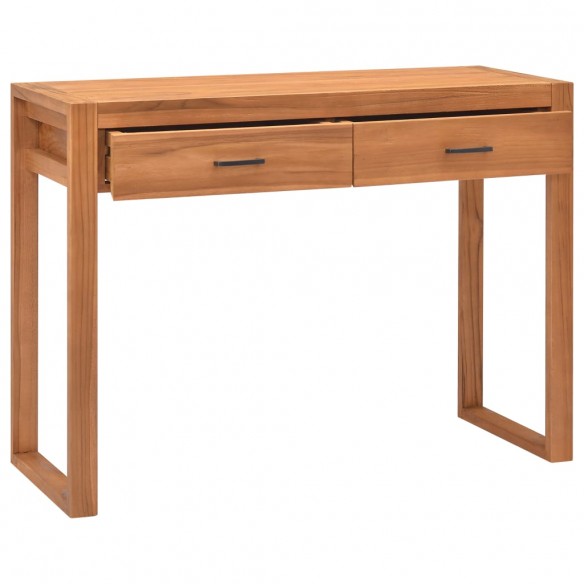 Bureau avec 2 tiroirs 100x40x75 cm Bois de teck