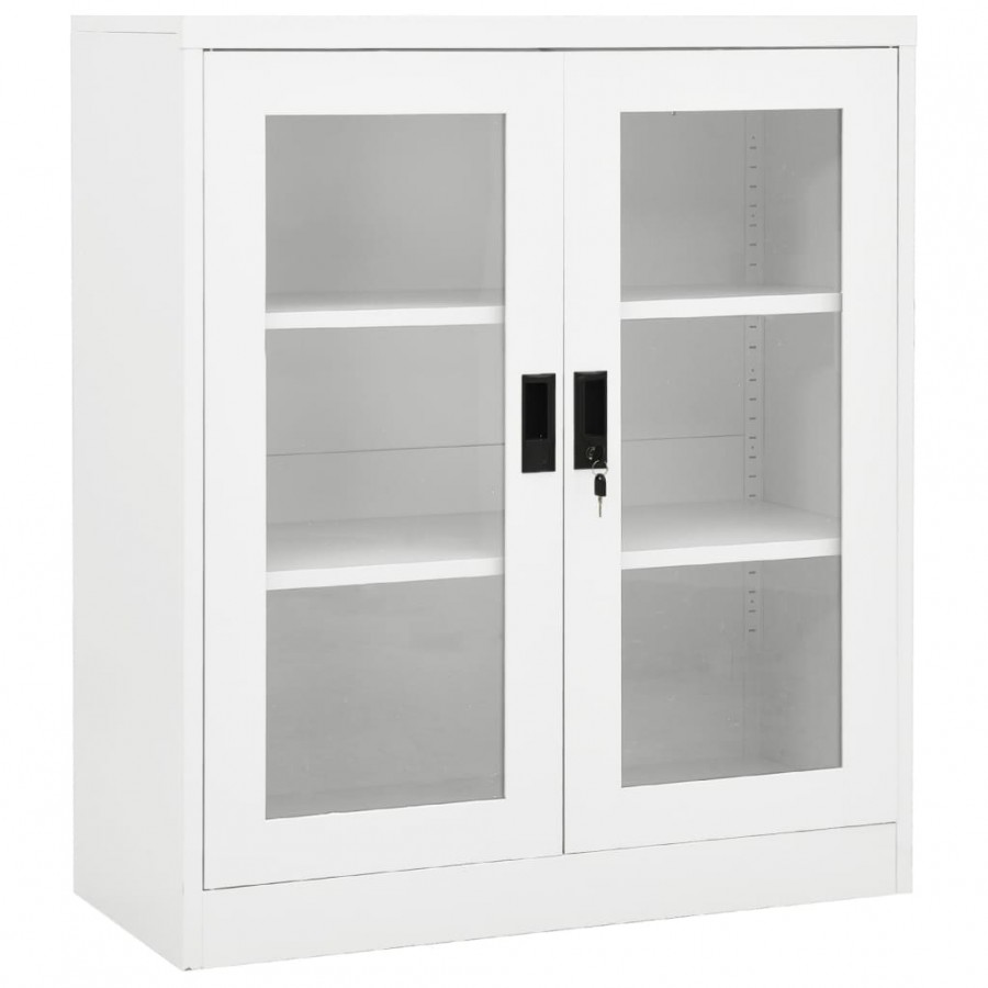 Armoire de bureau Blanc 90x40x105 cm Acier