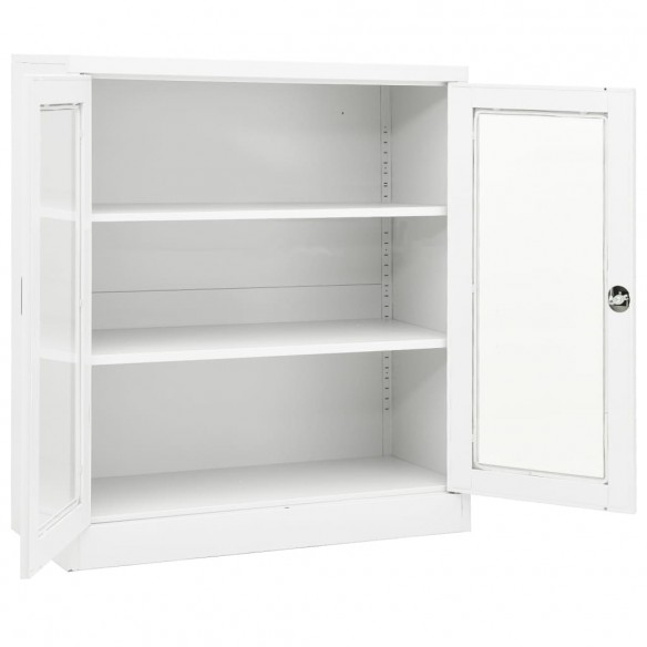 Armoire de bureau Blanc 90x40x105 cm Acier