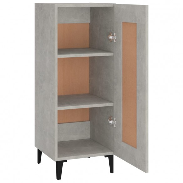 Buffet Gris béton 34,5x34x90 cm Bois d'ingénierie