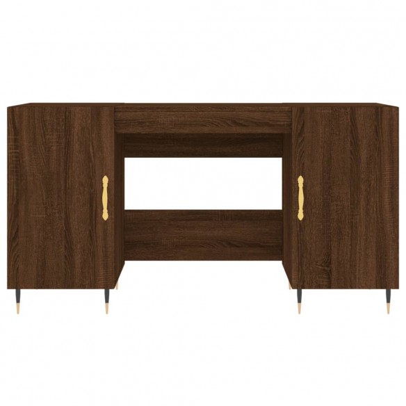 Bureau chêne marron 140x50x75 cm bois d'ingénierie