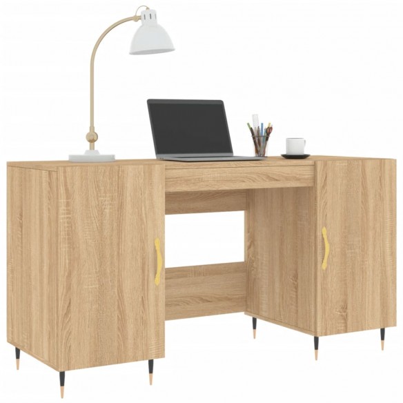 Bureau chêne sonoma 140x50x75 cm bois d'ingénierie