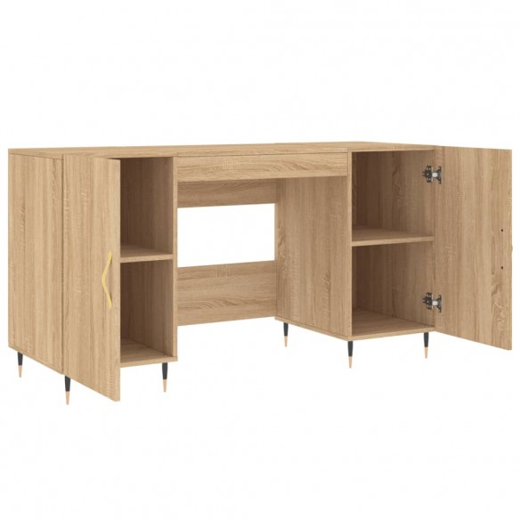 Bureau chêne sonoma 140x50x75 cm bois d'ingénierie