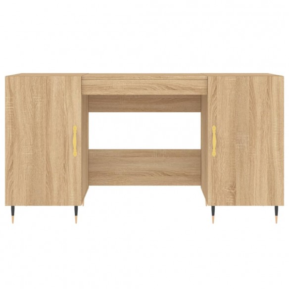 Bureau chêne sonoma 140x50x75 cm bois d'ingénierie