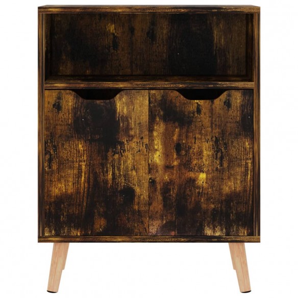 Buffet chêne fumé 60x30x72 cm bois d'ingénierie