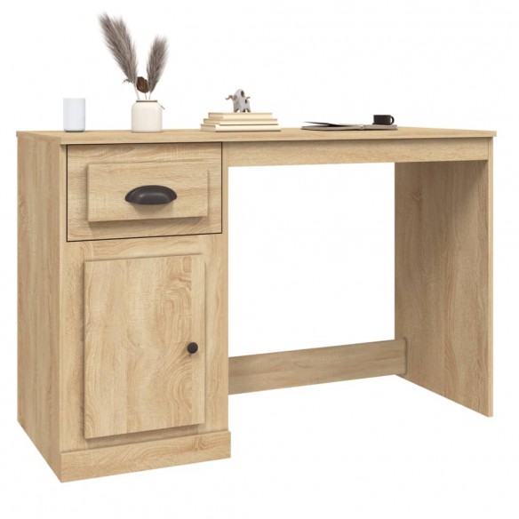 Bureau avec tiroir chêne sonoma 115x50x75 cm bois d'ingénierie