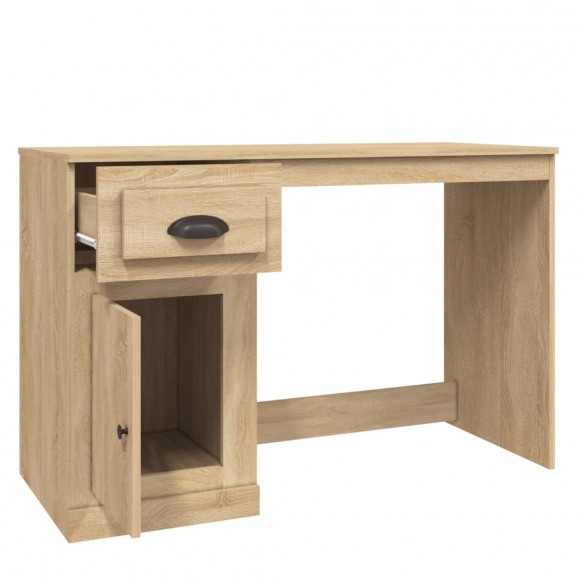 Bureau avec tiroir chêne sonoma 115x50x75 cm bois d'ingénierie