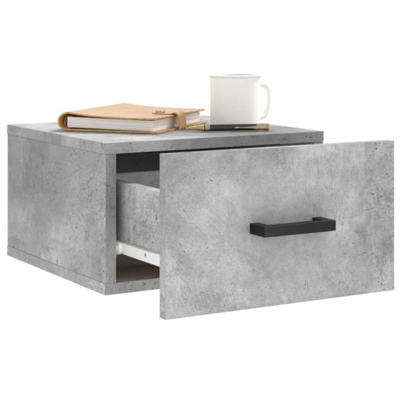 Tables de chevet murales 2 pcs gris béton 35x35x20 cm