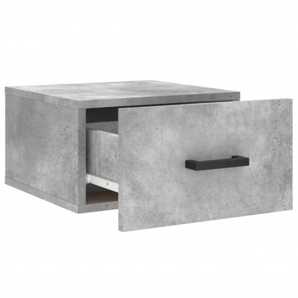 Tables de chevet murales 2 pcs gris béton 35x35x20 cm