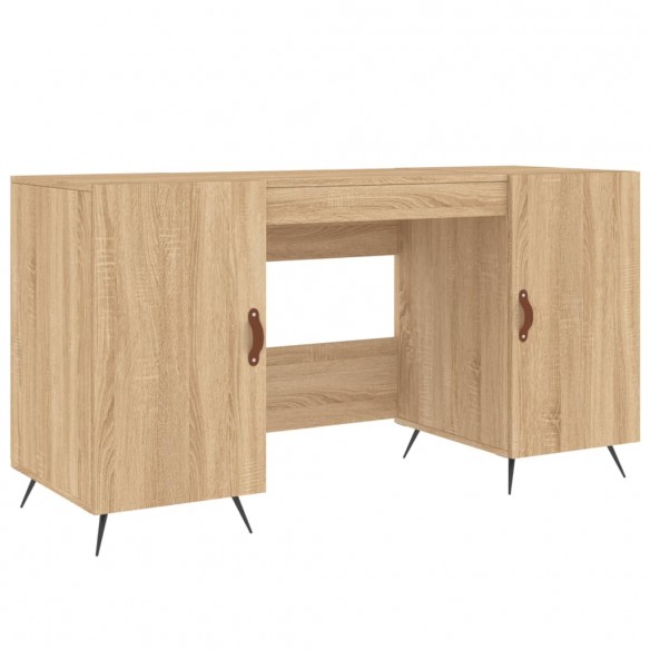 Bureau chêne sonoma 140x50x75 cm bois d'ingénierie