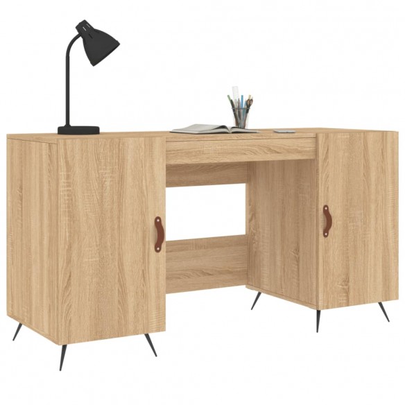 Bureau chêne sonoma 140x50x75 cm bois d'ingénierie