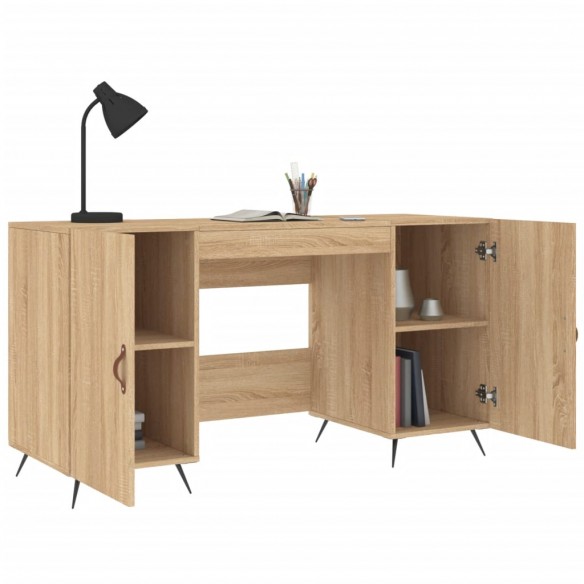 Bureau chêne sonoma 140x50x75 cm bois d'ingénierie