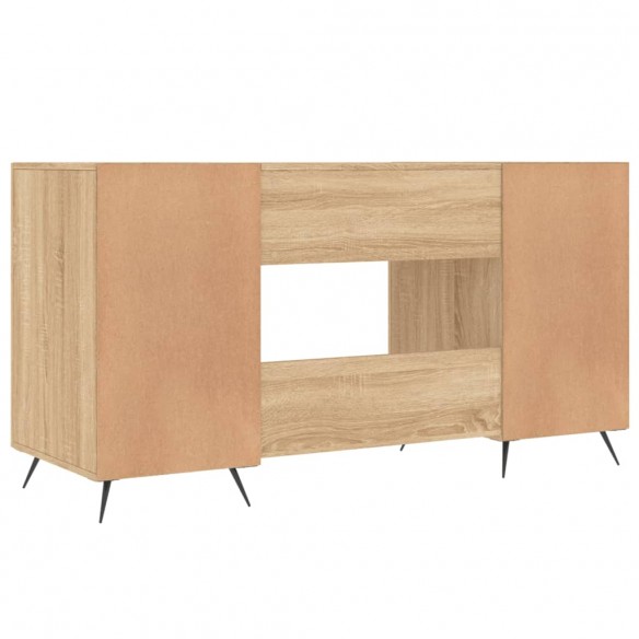 Bureau chêne sonoma 140x50x75 cm bois d'ingénierie