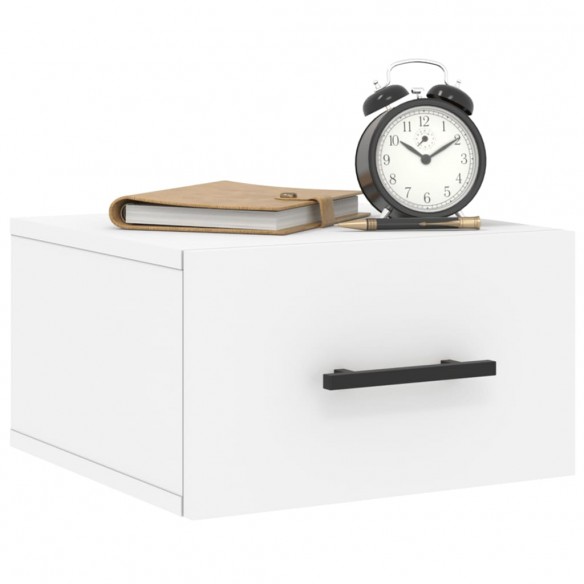 Tables de chevet murales 2 pcs blanc 35x35x20 cm