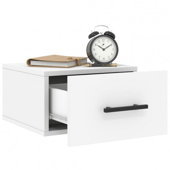 Tables de chevet murales 2 pcs blanc 35x35x20 cm