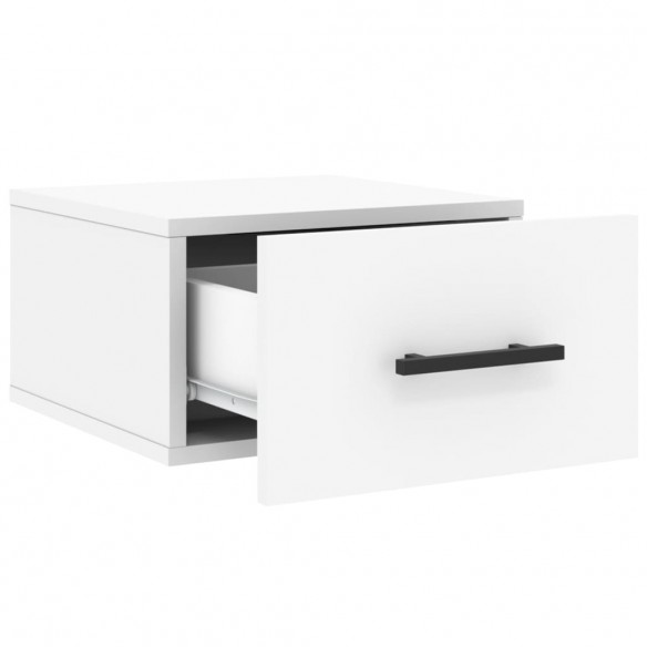 Tables de chevet murales 2 pcs blanc 35x35x20 cm