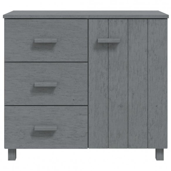 Buffet HAMAR Gris foncé 90x40x80 cm Bois massif de pin