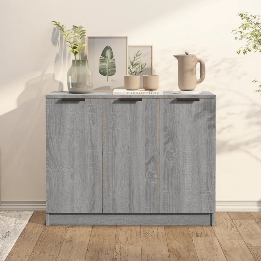 Buffet Sonoma gris 90,5x30x70 cm Bois d'ingénierie