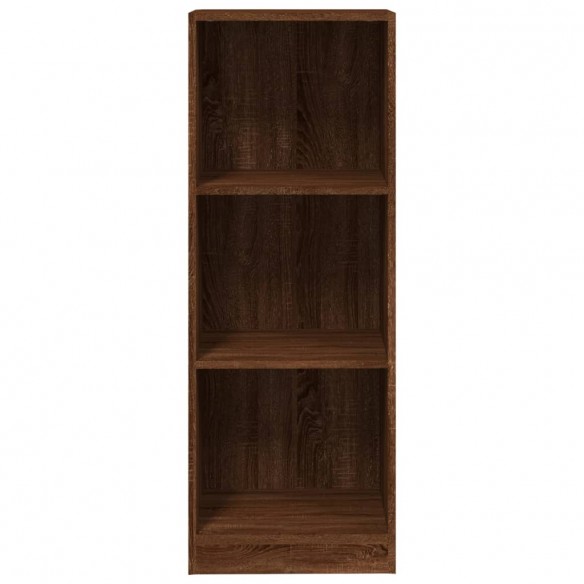 Bibliothèque 3 niveaux Chêne marron 40x24x109cm Bois ingénierie