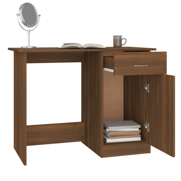 Bureau Chêne marron 100x50x76 cm Bois d'ingénierie