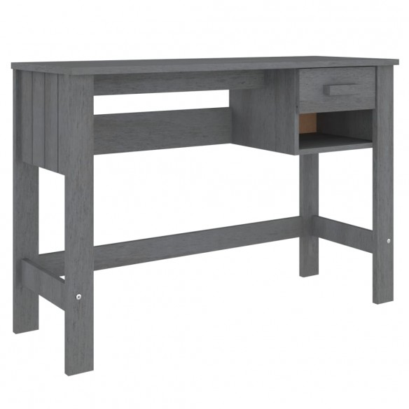 Bureau HAMAR Gris foncé 110x40x75 cm Bois massif de pin