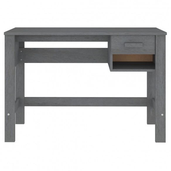 Bureau HAMAR Gris foncé 110x40x75 cm Bois massif de pin