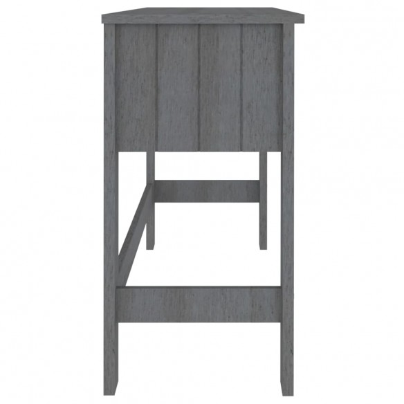 Bureau HAMAR Gris foncé 110x40x75 cm Bois massif de pin