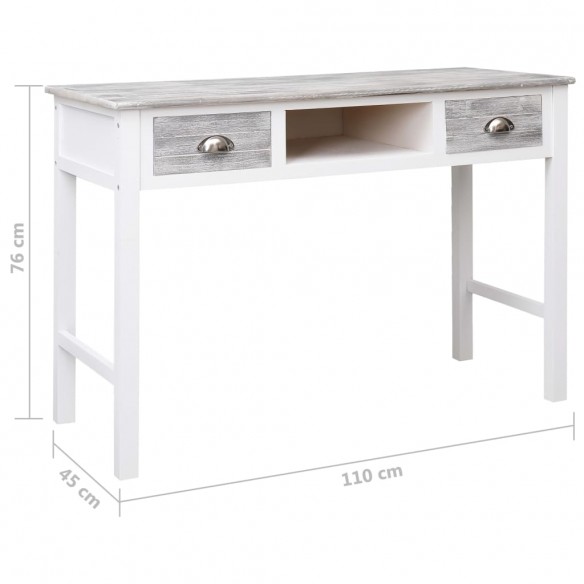 Bureau Gris 110x45x76 cm Bois