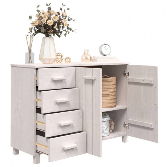 Buffet MOLDE Blanc 113x40x80 cm Bois massif de pin