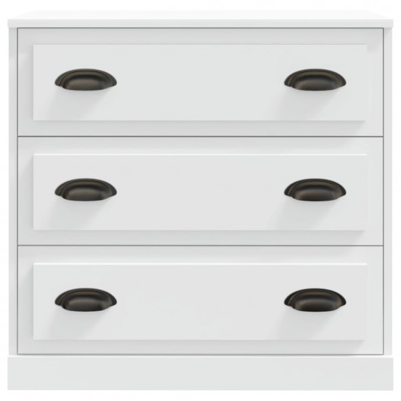 Buffets 2 pcs blanc bois d'ingénierie