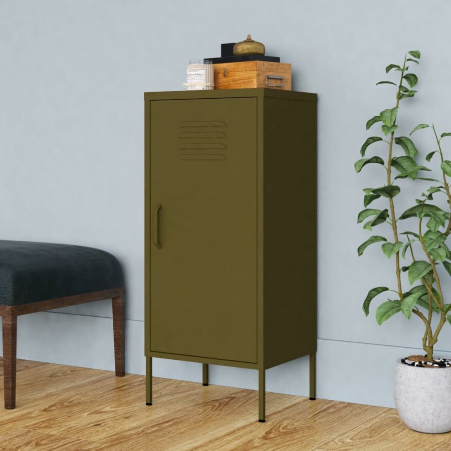 Armoire de rangement Vert olive 42,5x35x101,5 cm Acier