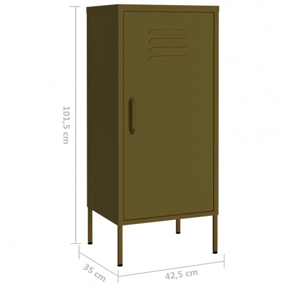 Armoire de rangement Vert olive 42,5x35x101,5 cm Acier