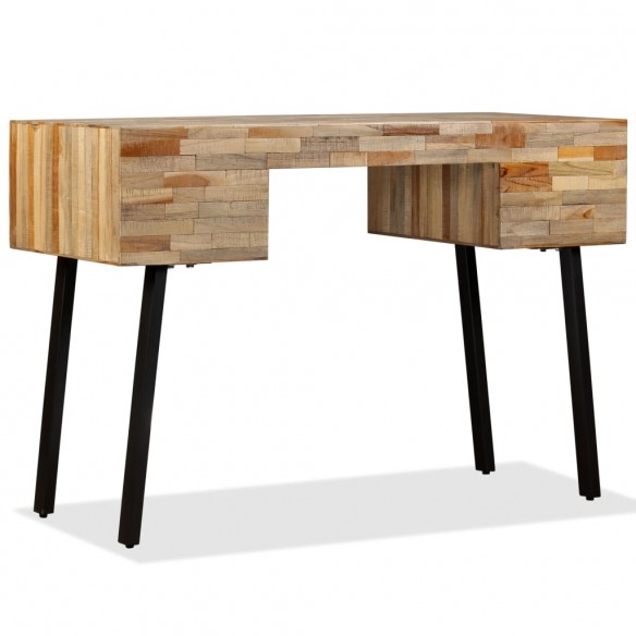 Bureau Teck de récupération massif 110 x 50 x 76 cm